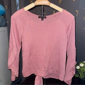 Moa Moa Dusty Rose Pink Blouse Long Sleeve